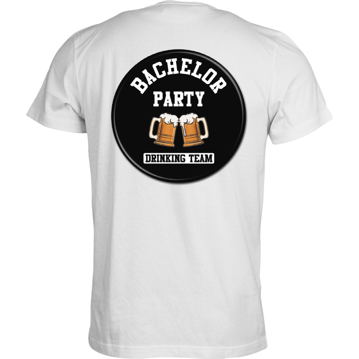 Tshirt "Drinking team, bachelor"