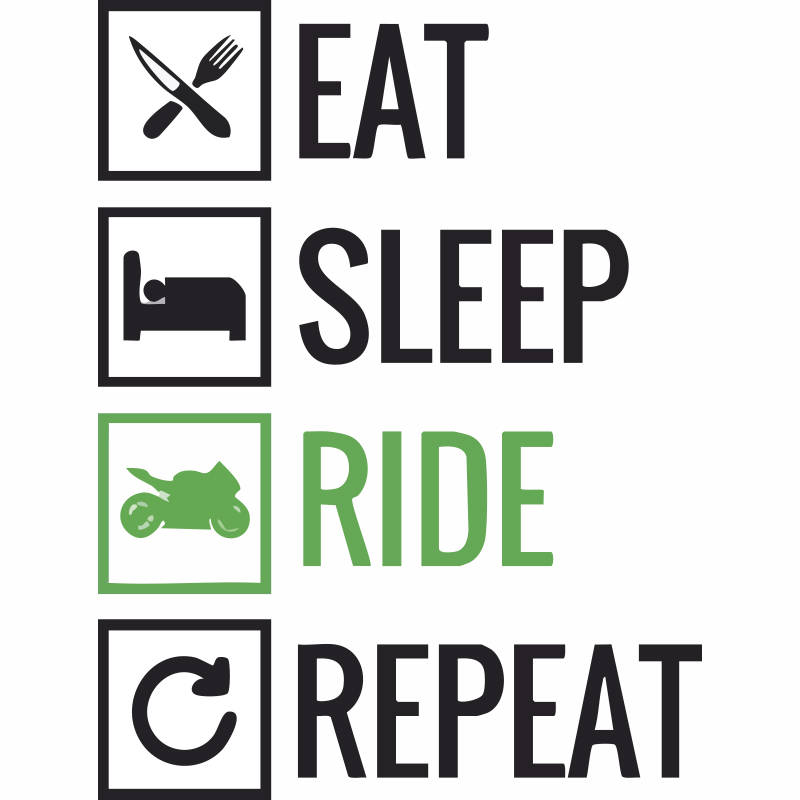 Tshirt "Eat, sleep , ride, repeat"