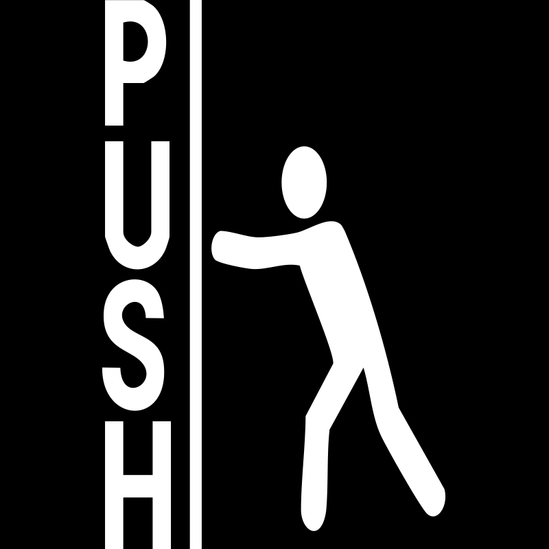 Vinyl sticker για λείες επιφάνειες " PUSH No2"