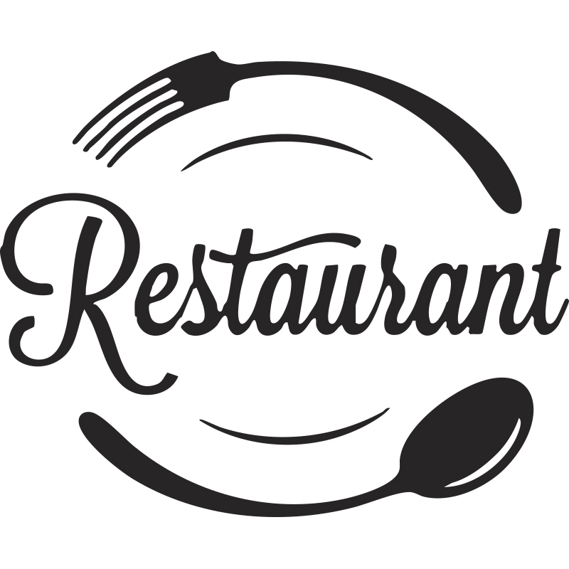 Vinyl sticker για λείες επιφάνειες "RESTAURANT"