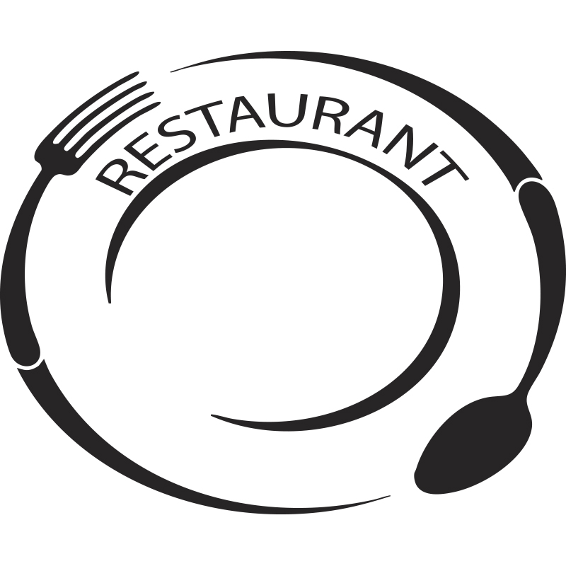 Vinyl sticker για λείες επιφάνειες "RESTAURANT No2"