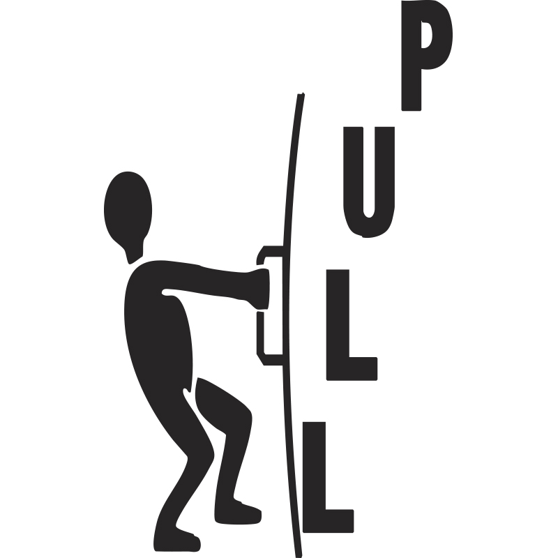 Vinyl sticker για λείες επιφάνειες " PUll No3"