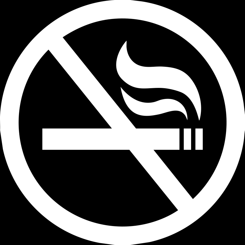 Vinyl sticker για λείες επιφάνειες "No smoking"