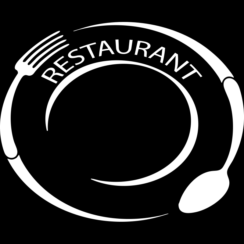 Vinyl sticker για λείες επιφάνειες "RESTAURANT No2"