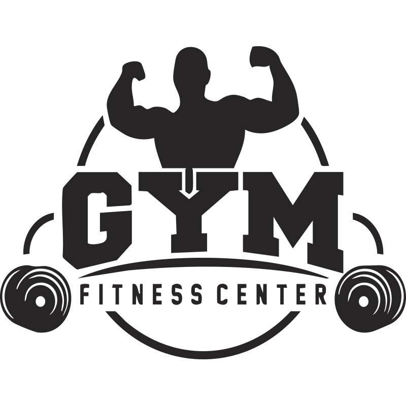 Vinyl sticker για λείες επιφάνειες "Gym Fitness center"