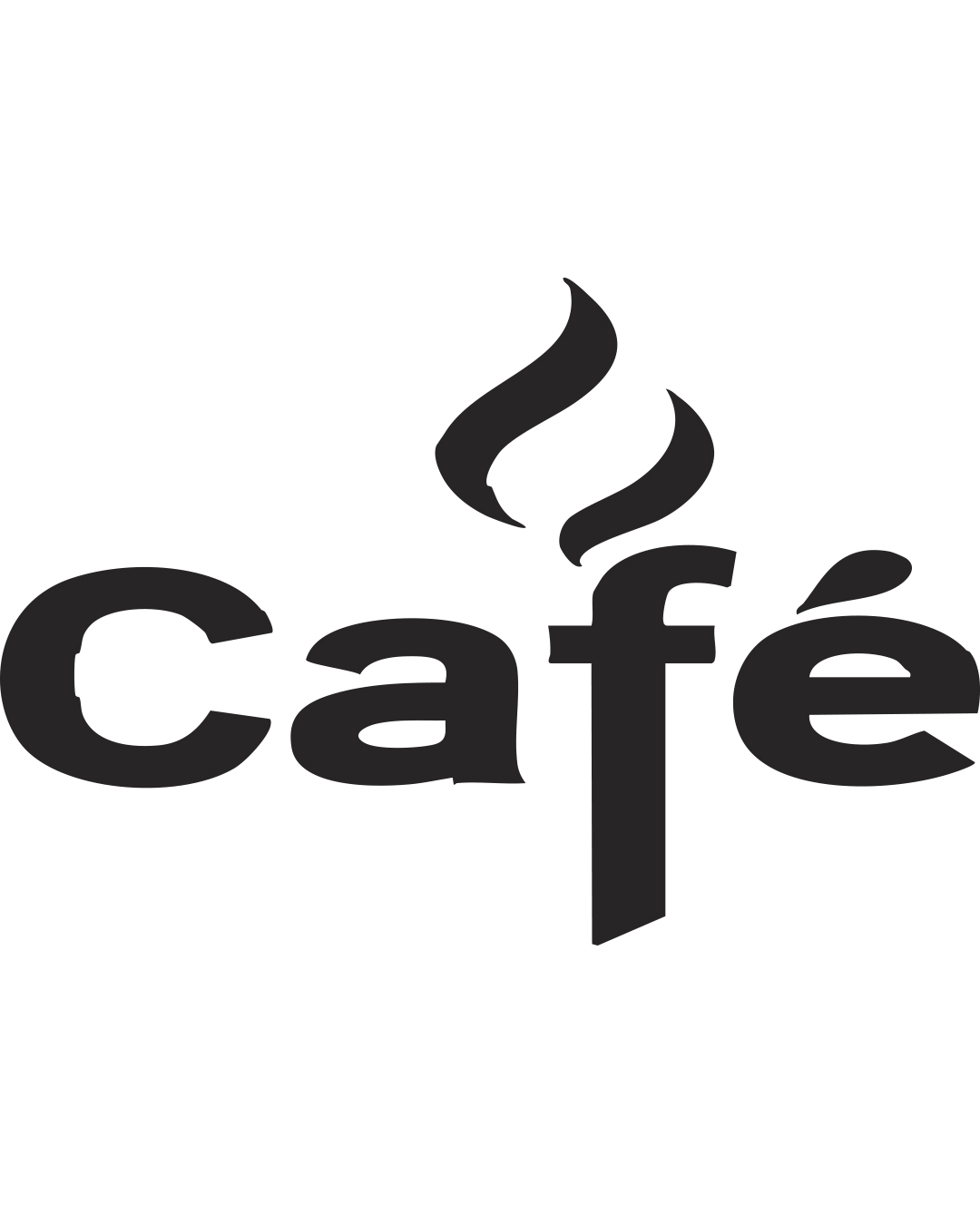 Vinyl sticker για λείες επιφάνειες "Cafe"