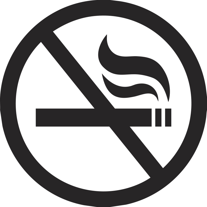 Vinyl sticker για λείες επιφάνειες "No smoking"