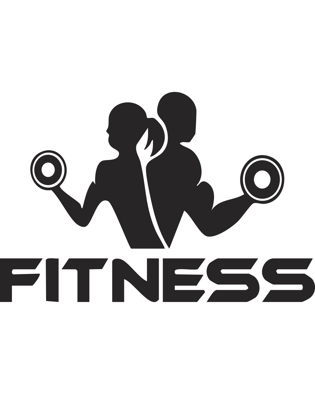 Vinyl sticker για λείες επιφάνειες "Fitness"